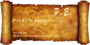 Pirót Egbert névjegykártya
